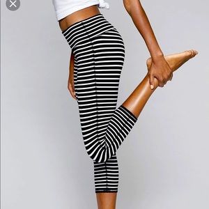 Athleta-Striped-Cropped Leggings